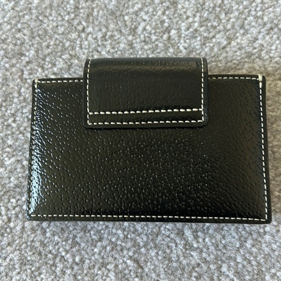 Kate Spade ♠️ Black Saffiano Leather Snap Close 3 Slot Cardholder NWOT Authentic - Picture 2 of 8